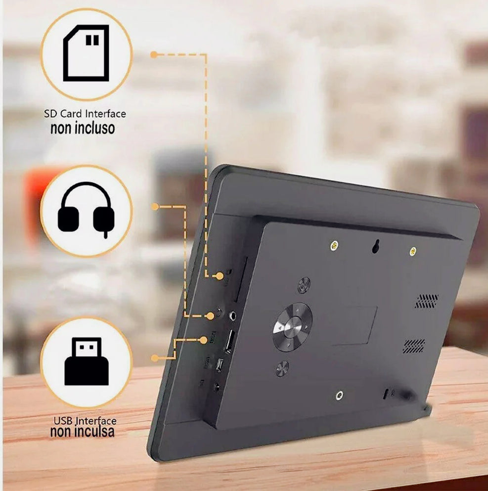 Cornice digitale HD 7”-10” – telecomando, SD/USB e ingresso cuffie - ambraled