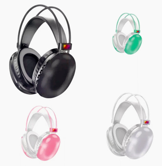 Cuffia Bluetooth ricaricabile – wireless con luci RGB per smartphone - ambraled