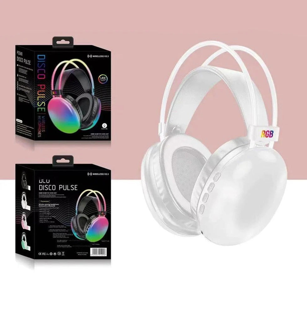 Cuffia Bluetooth ricaricabile – wireless con luci RGB per smartphone - ambraled