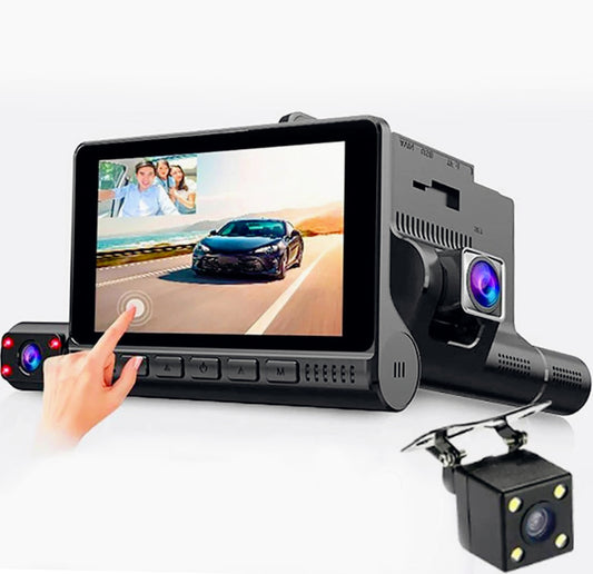 Dash Cam 4” touch – 3 telecamere HD 1080P - ambraled