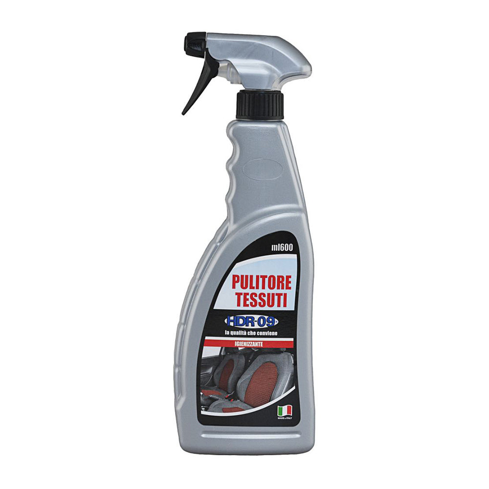 Detergente spray 600ml – pulizia tessuti auto, pneumatici e moto - ambraled