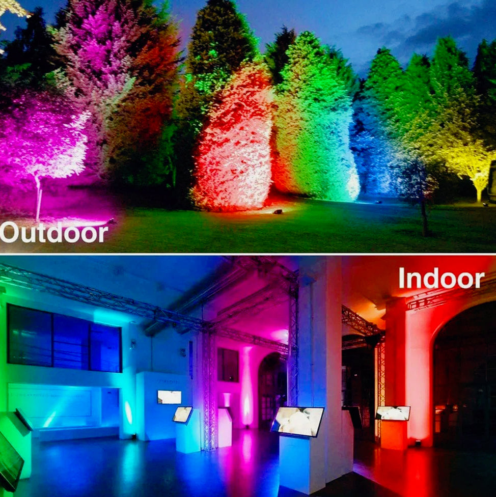 Faro LED RGB 30/50/100W – telecomando interno/esterno - ambraled