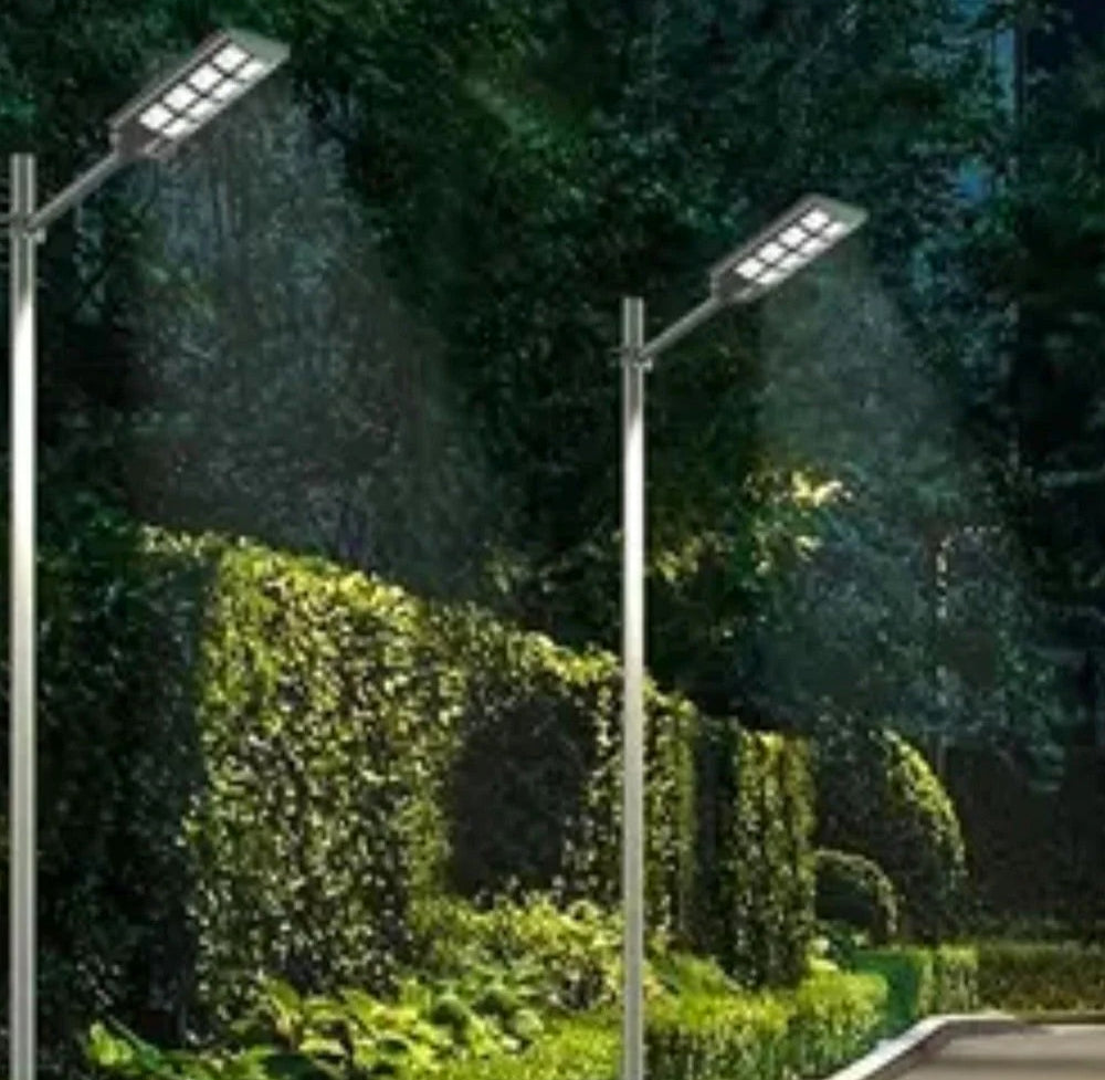 Faro LED solare 1500W – pannello crepuscolare IP65 - ambraled