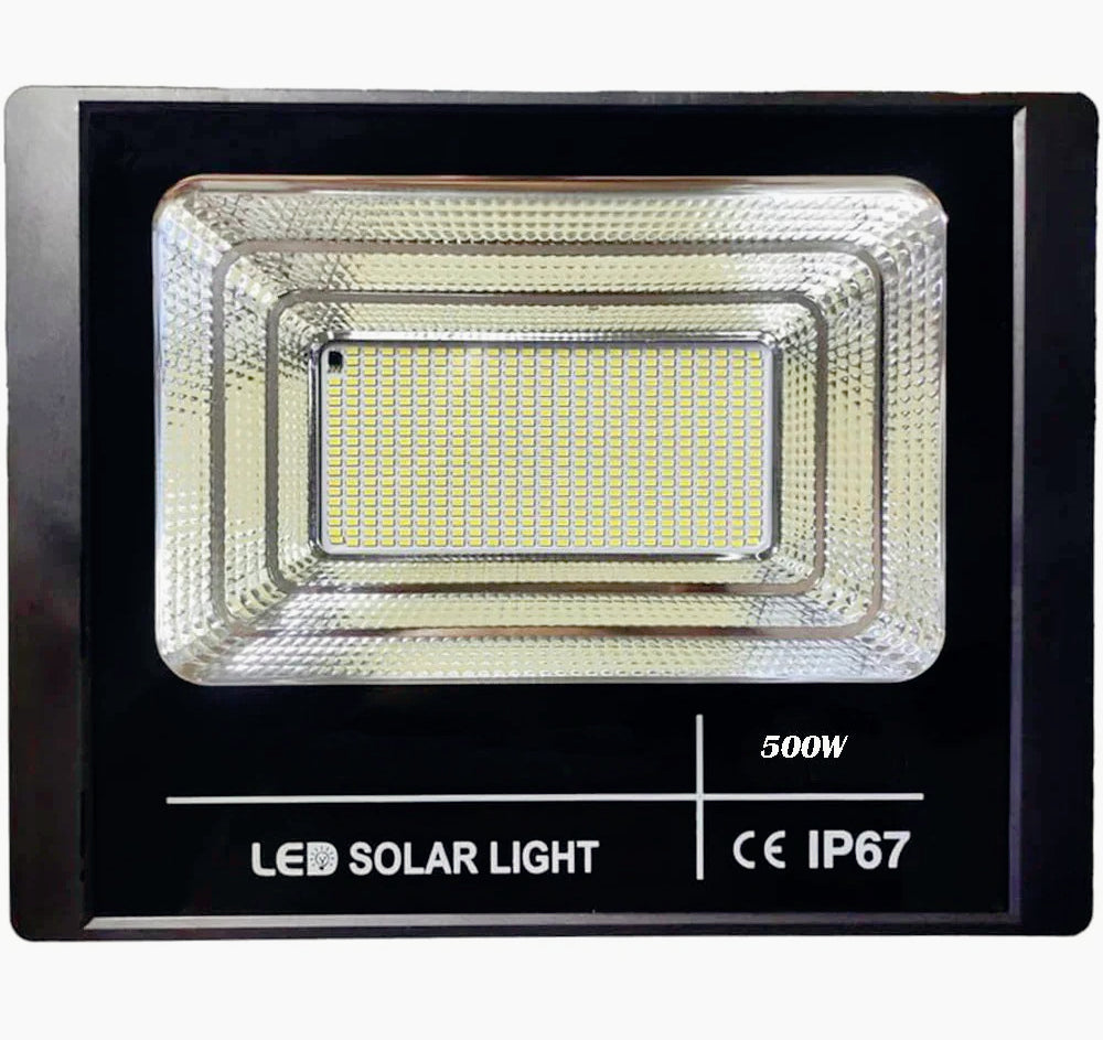 Faro solare LED 500W – sensore crepuscolare 6500K IP67 - ambraled