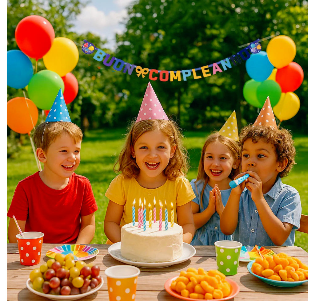 3 Festoni Striscioni Buon Compleanno per Decorazione Feste e Party - ambraled