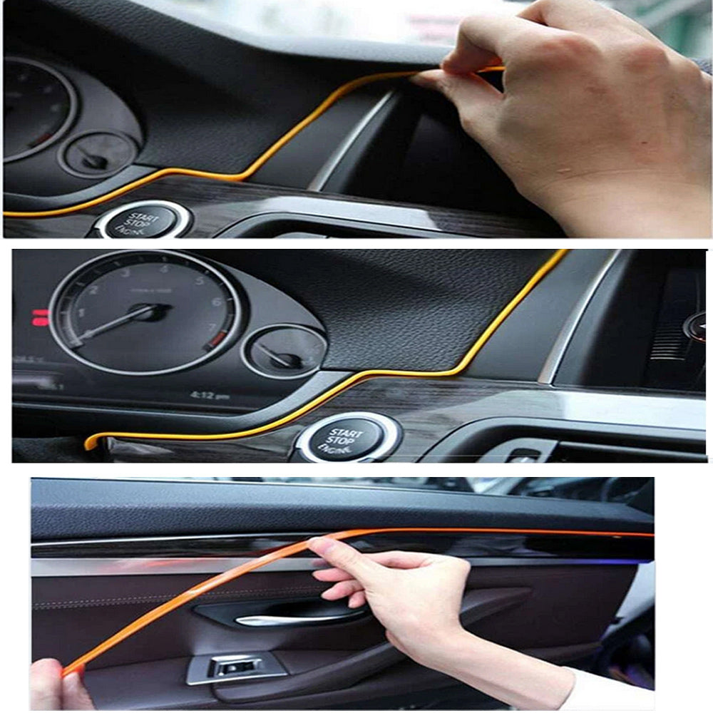 Strip led rgb per interno auto 6 metri fibra ottica con APP - ambraled