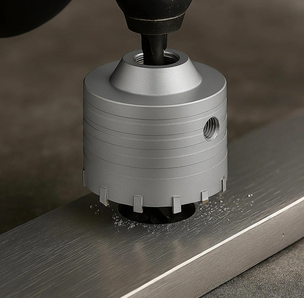 Fresa carotatrice a tazza Ø80mm – foro Ø20mm per muro acciaio - ambraled