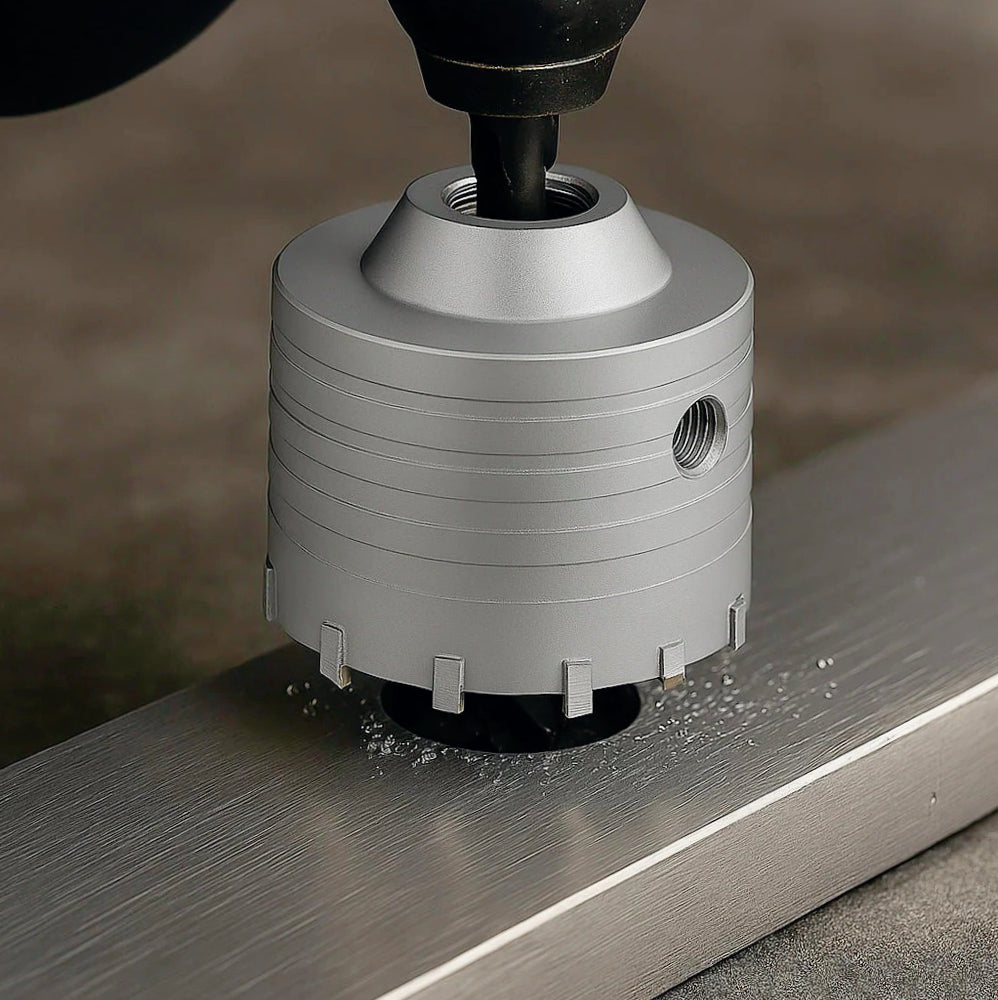 Fresa carotatrice a tazza Ø80mm – foro Ø20mm per muro acciaio - ambraled