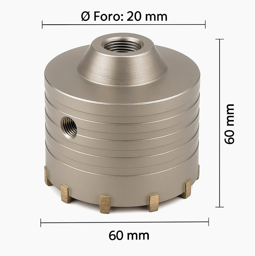 Fresa carotatrice a tazza Ø80mm – foro Ø20mm per muro acciaio - ambraled
