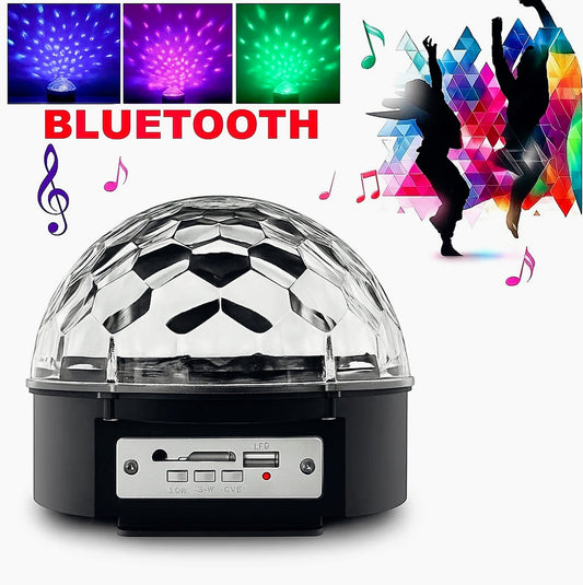 Lampada strobo RGB con cassa Bluetooth – Luci per discoteca, effetto MP3 - ambraled
