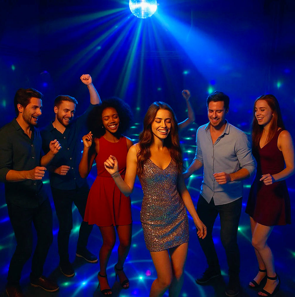Lampada strobo RGB con cassa Bluetooth – Luci per discoteca, effetto MP3 - ambraled