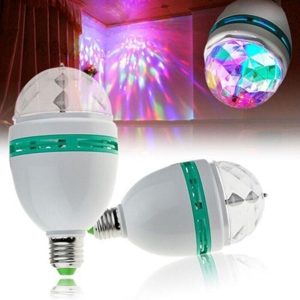 Lampadina LED rotante RGB E27 – Multicolore per feste e discoteca - ambraled