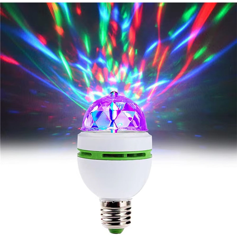 Lampadina LED rotante RGB E27 – Multicolore per feste e discoteca - ambraled