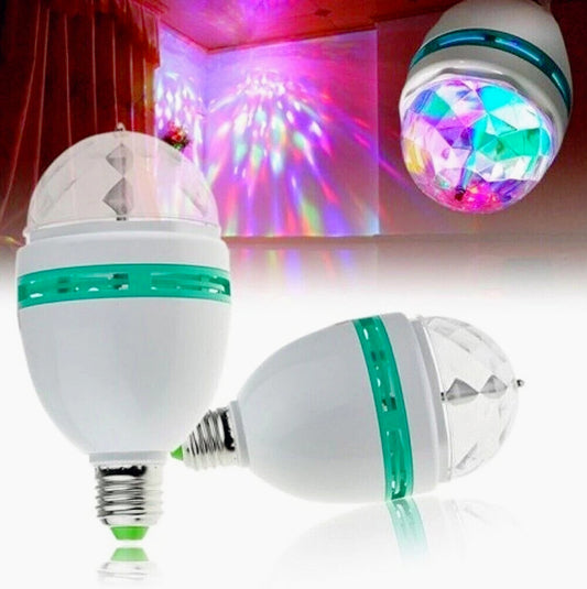 Lampadina LED rotante RGB E27 – Multicolore per feste e discoteca - ambraled