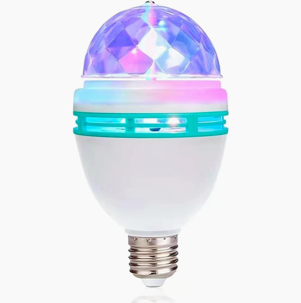 Lampadina LED rotante RGB E27 – Multicolore per feste e discoteca - ambraled