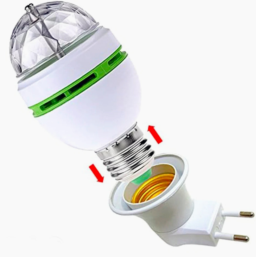 Lampadina LED rotante RGB E27 – Multicolore per feste e discoteca - ambraled
