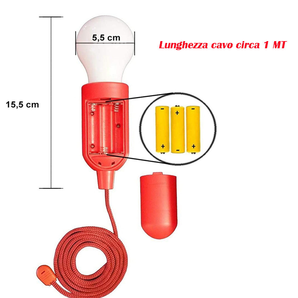 Lampadina led portatile 3W lampadine colorate per casa campeggio - ambraled