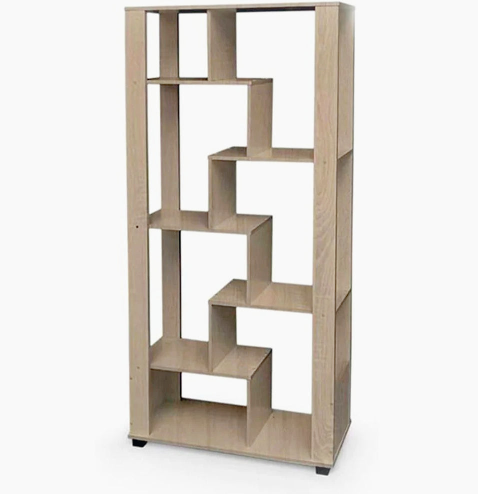 Libreria legno MDF 7 moduli – parete attrezzata 176x88x30cm - ambraled