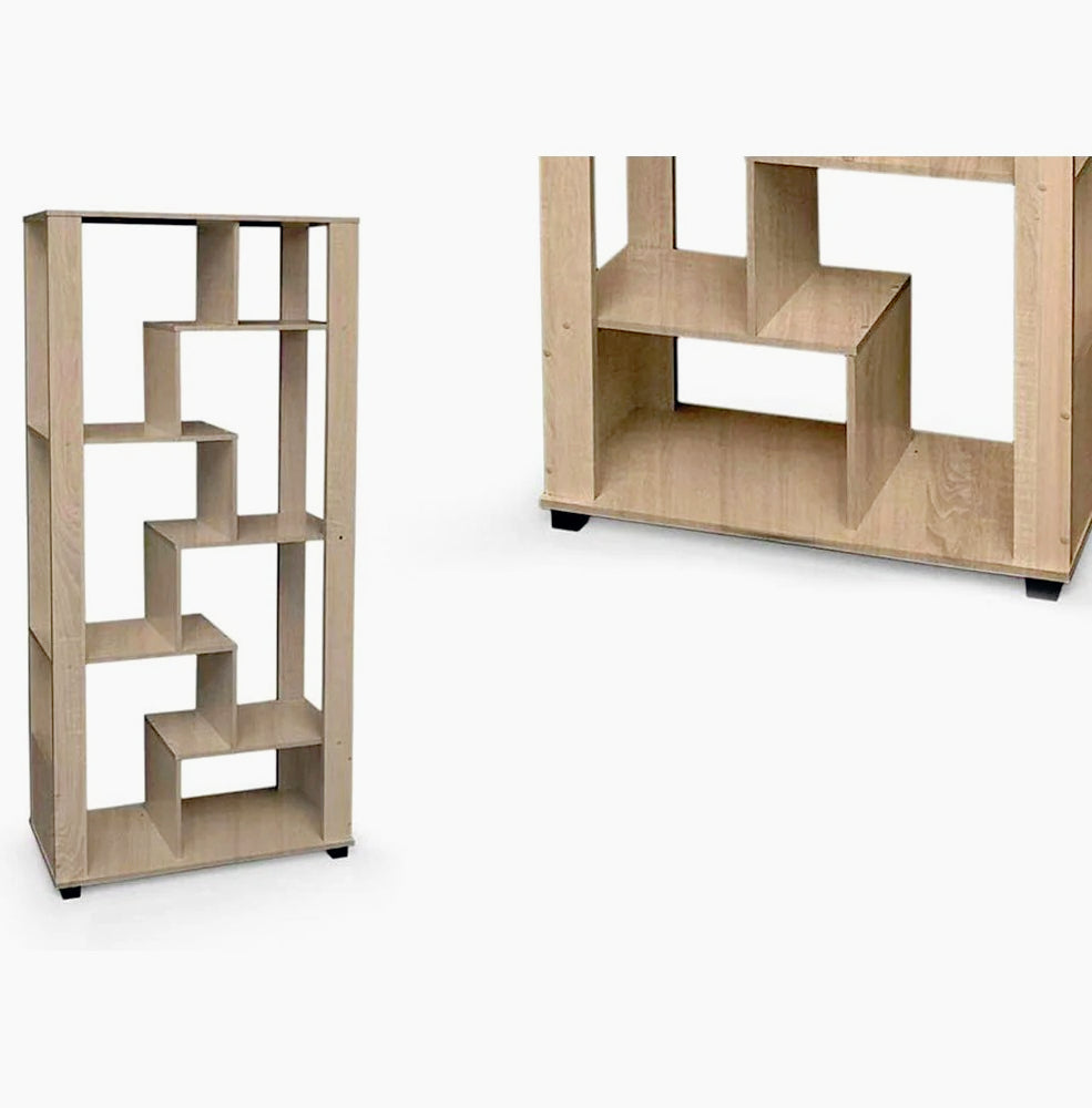 Libreria legno MDF 7 moduli – parete attrezzata 176x88x30cm - ambraled