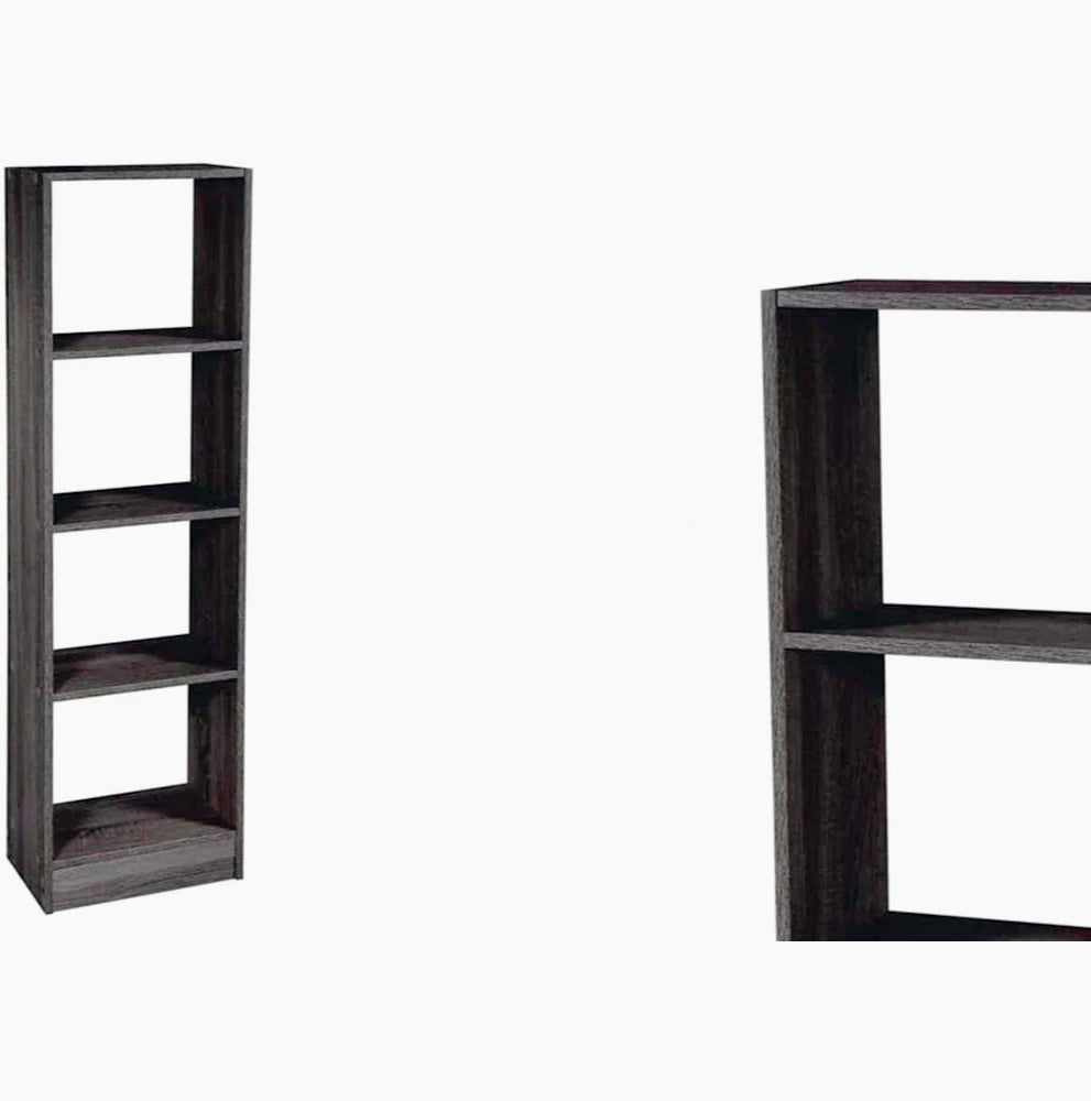 Libreria MDF 4 cubi + 4 ripiani – 137x40x24cm - ambraled