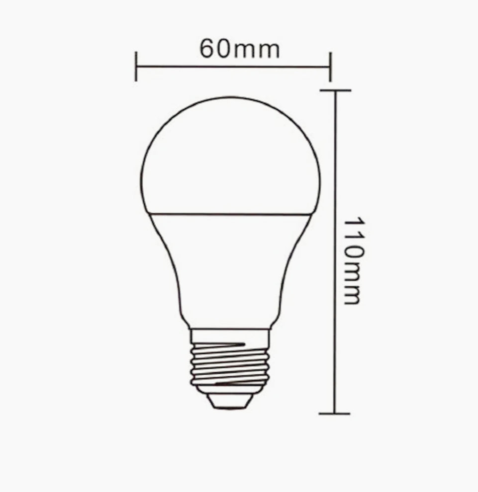 Lampadina LED 10W A60 E27 – Sfera, luce fredda 6500K / calda 3000K / naturale 4000K - ambraled