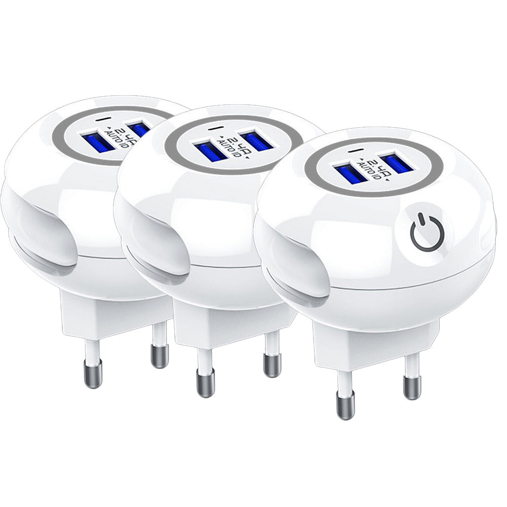 Luce LED notturna touch – Dimmabile 2 USB - ambraled