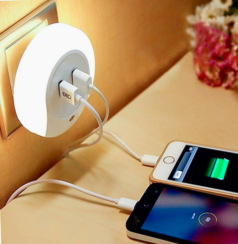 Luce LED notturna touch – Dimmabile 2 USB - ambraled