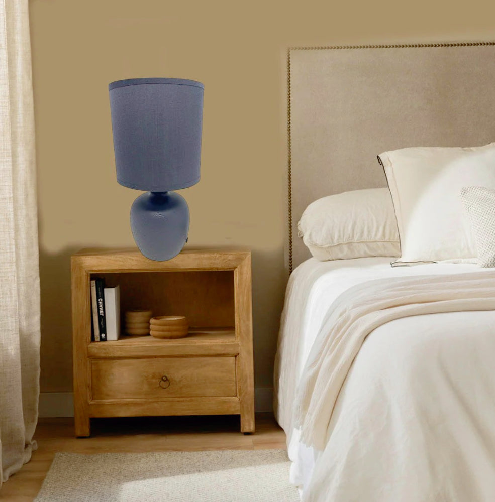 Lume in ceramica moderno – lumetto comodino E14 - ambraled