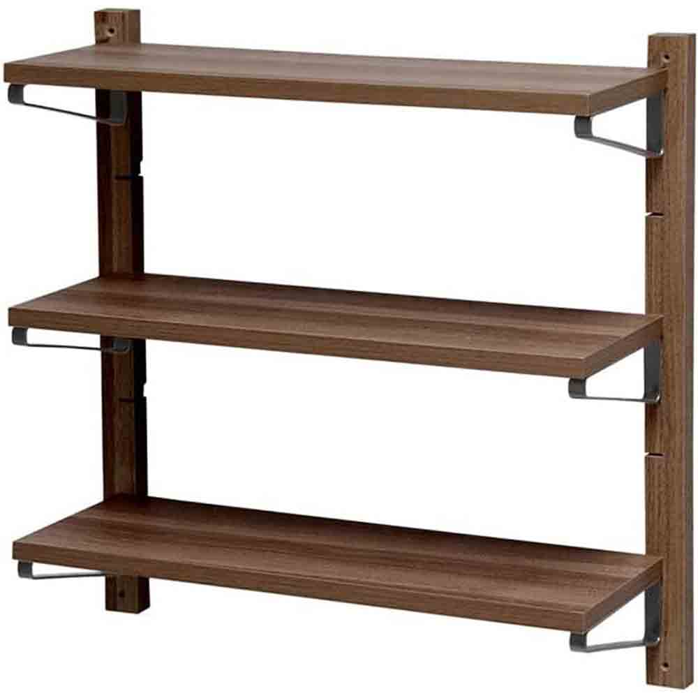 Scaffale in legno 3 ripiani 60x17x60 cm (X12) – Porta oggetti, vari colori - ambraled