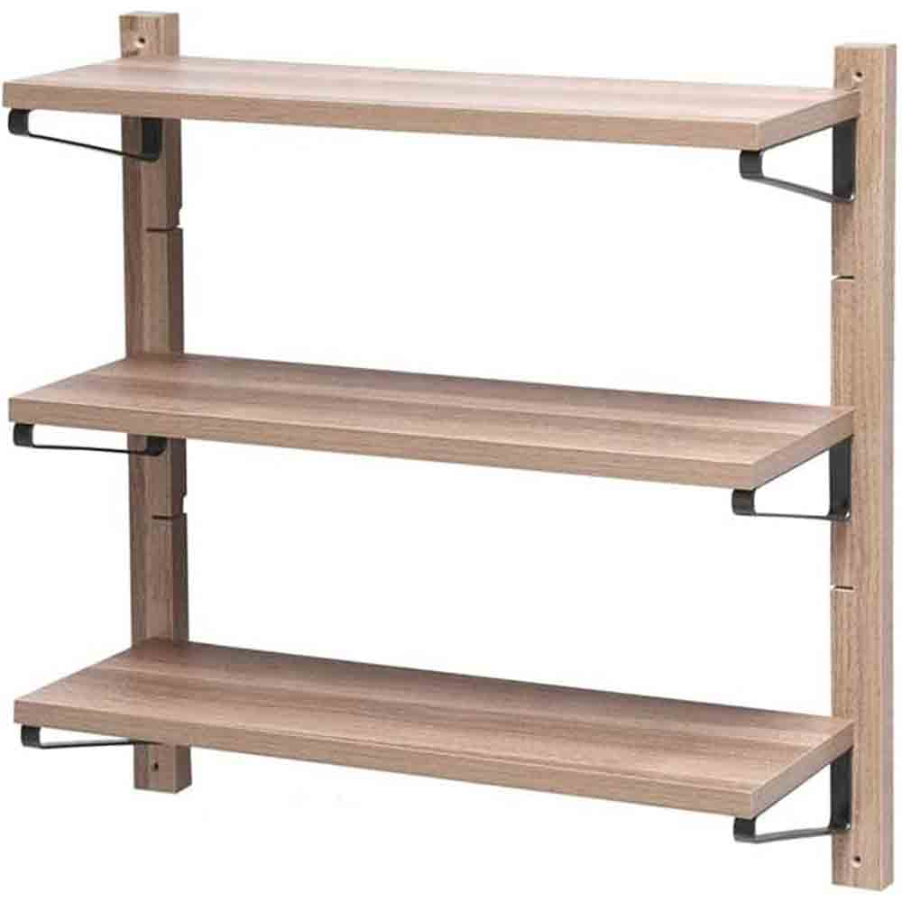 Scaffale in legno 3 ripiani 60x17x60 cm (X12) – Porta oggetti, vari colori - ambraled