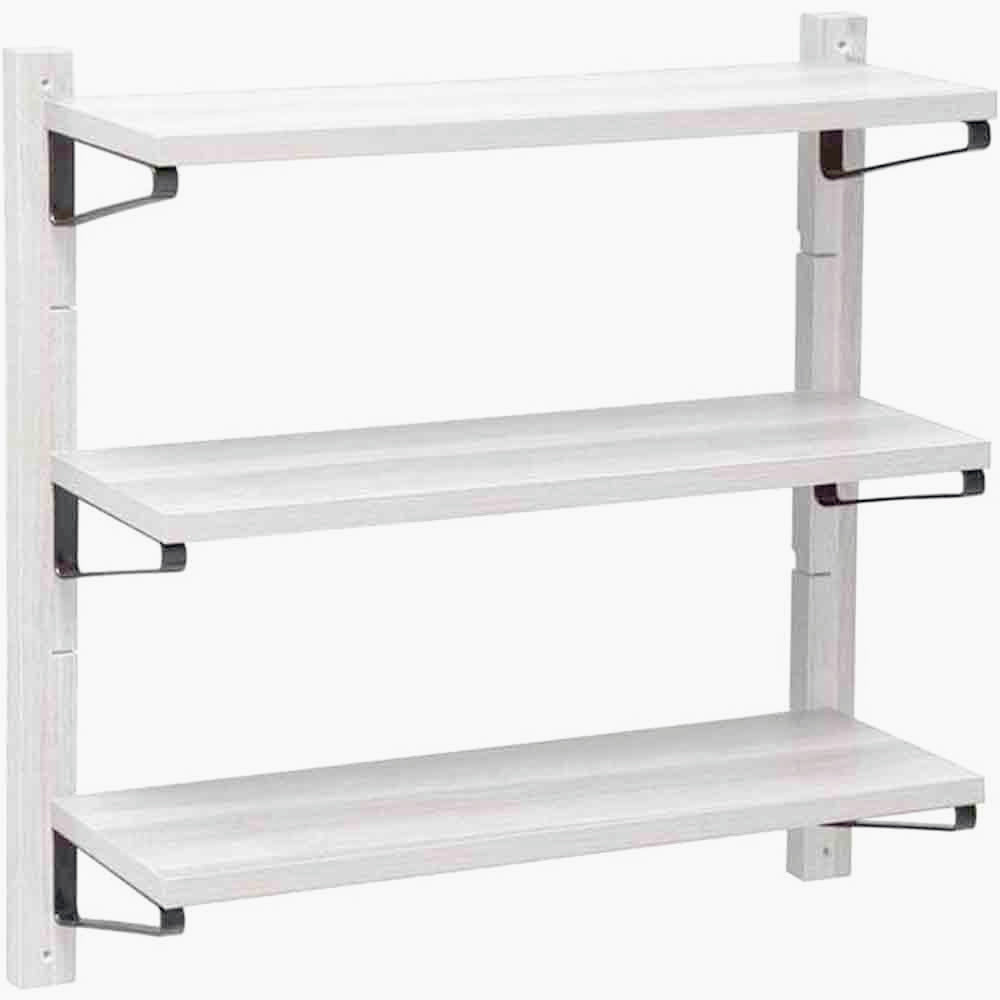 Scaffale in legno 3 ripiani 60x17x60 cm (X12) – Porta oggetti, vari colori - ambraled