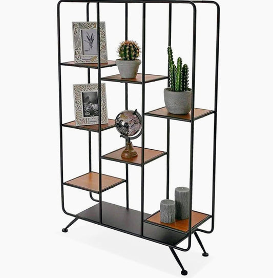 Libreria stile industriale 7 ripiani – Parete divisoria per soggiorno - ambraled