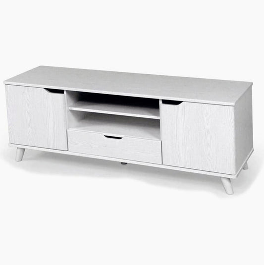 Mobile TV moderno rovere bianco 140x40x50cm - ambraled