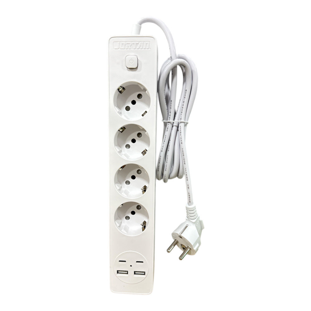 Multipresa Schuko 2-5 posti – USB-C 16A con interruttore - ambraled