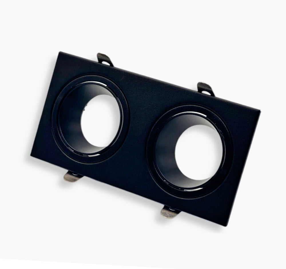 Portafaretto doppio con diffusore rettangolare – Illuminazione regolabile per controsoffitto - ambraled