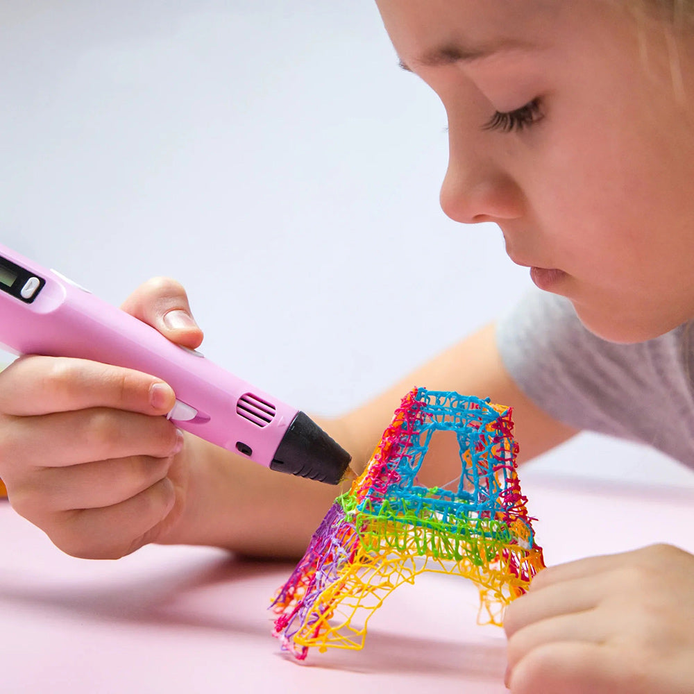 Penna 3D con display stampa disegni stereoscopico filamenti plastica - ambraled