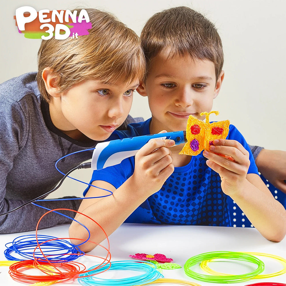 Penna 3D con display stampa disegni stereoscopico filamenti plastica - ambraled