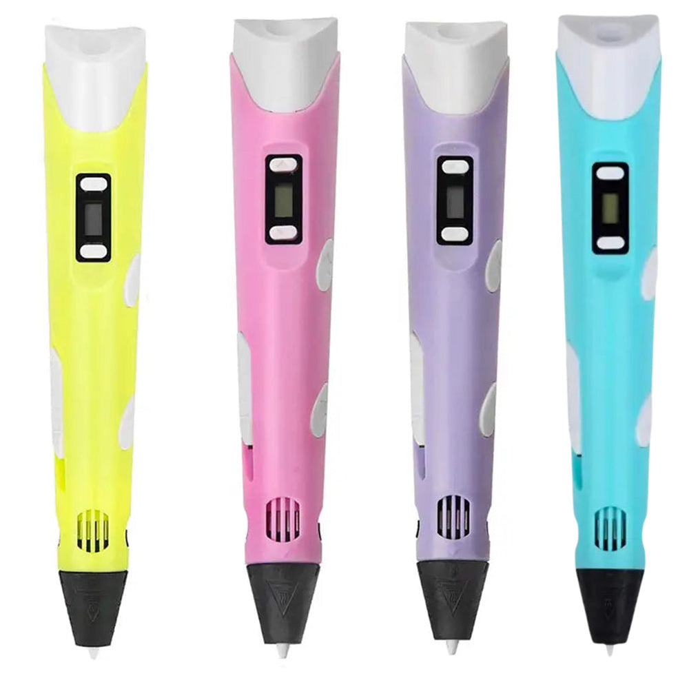 Penna 3D con display stampa disegni stereoscopico filamenti plastica - ambraled