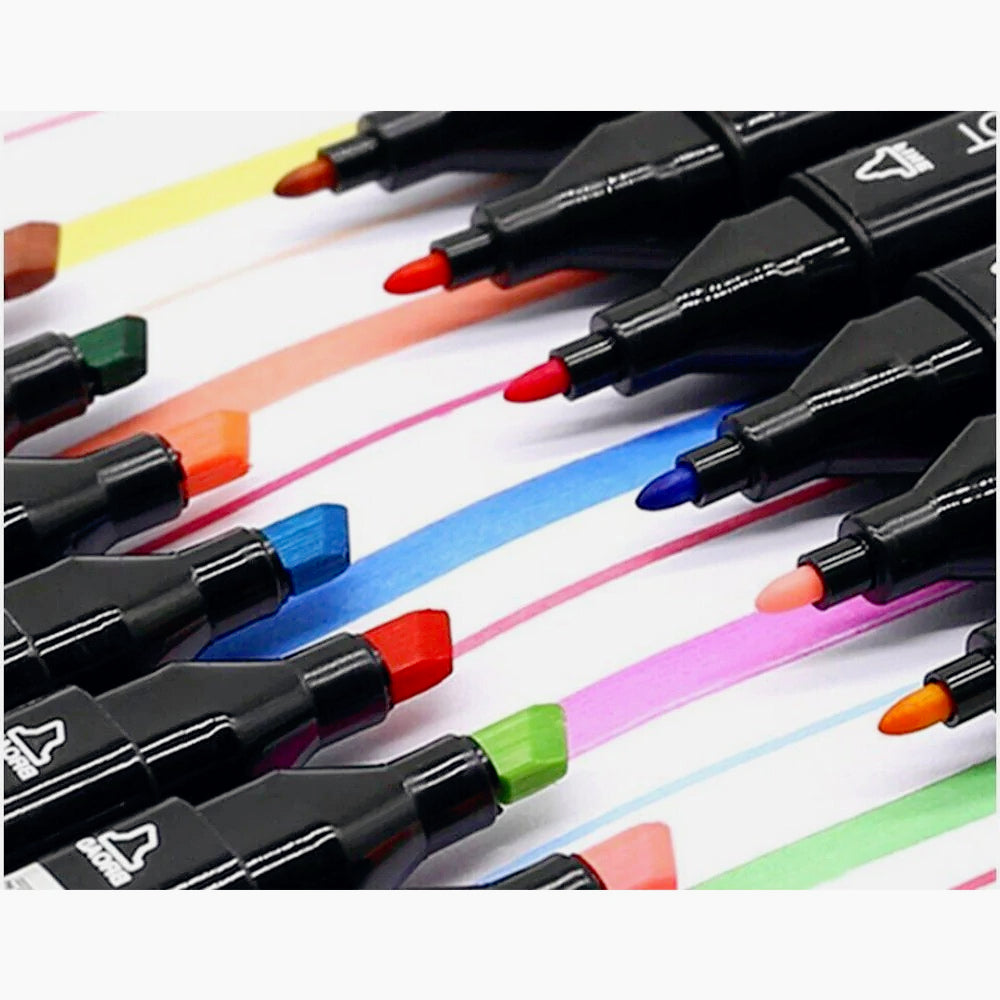 Set pennarelli 60 colori a doppia punta (fine e larga) - ambraled