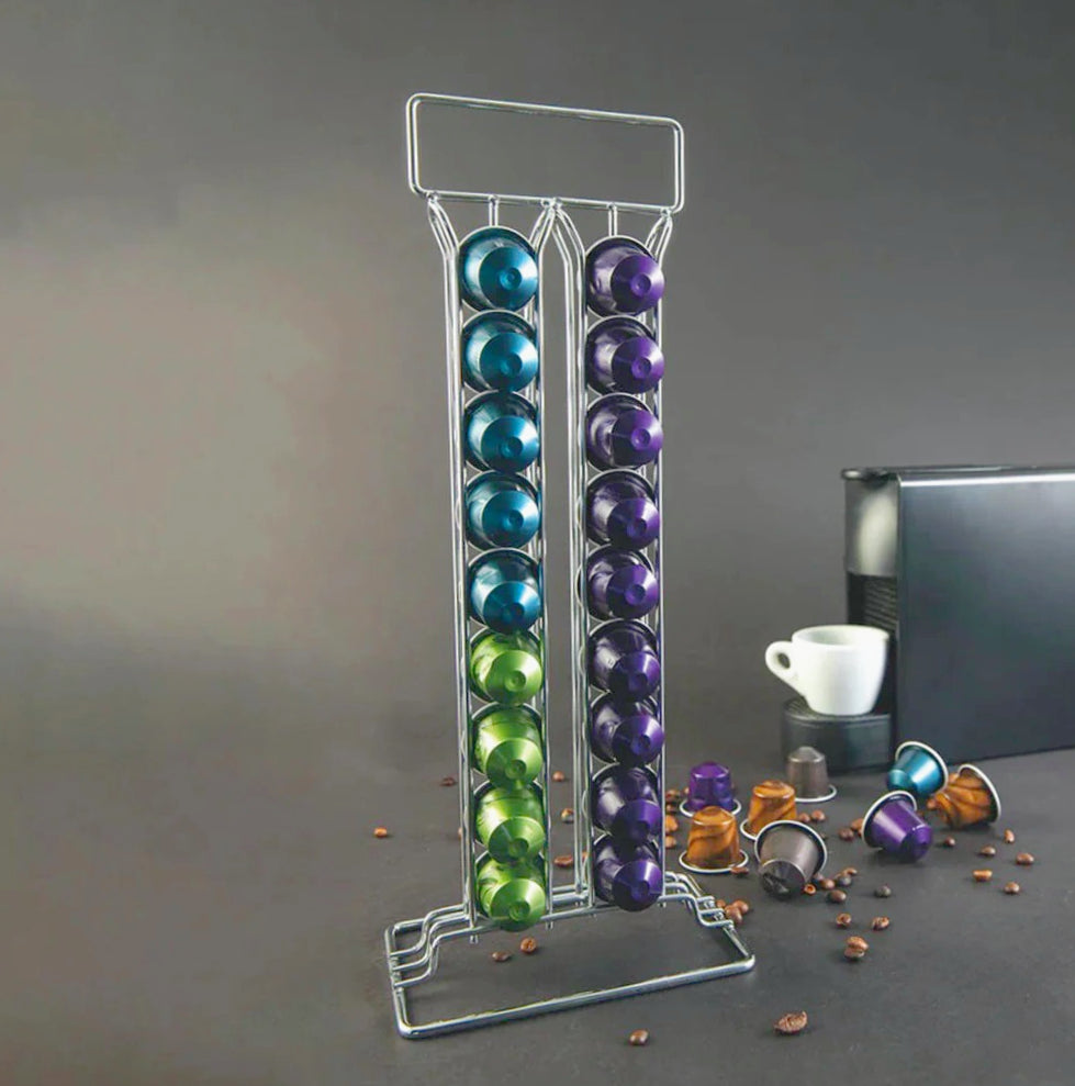 Porta capsule verticale da 24 posti con dispenser per caffè - ambraled