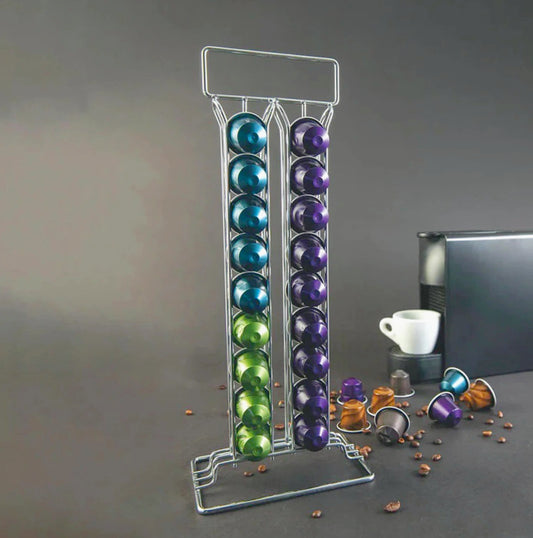 Porta capsule verticale da 24 posti con dispenser per caffè - ambraled