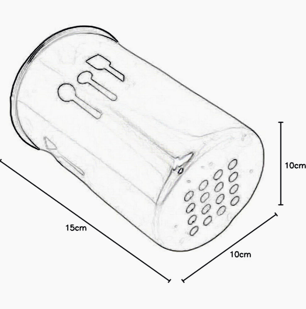 Portaposate in acciaio – Scolaposate 15x10 cm per cucina - ambraled