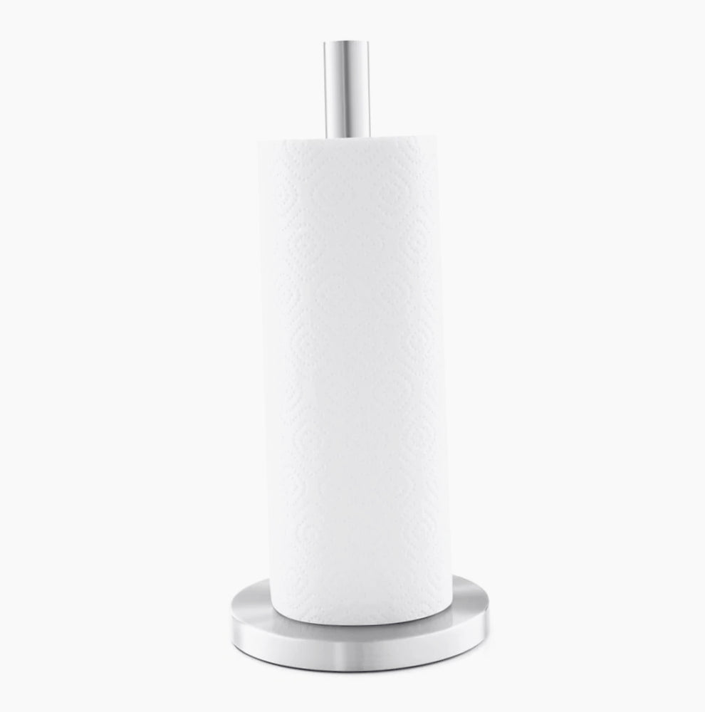 Porta rotolo verticale in acciaio inox per rotoloni da cucina - ambraled
