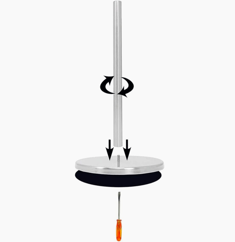 Porta rotolo verticale in acciaio inox per rotoloni da cucina - ambraled