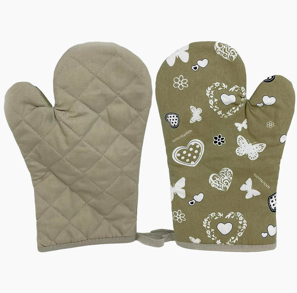Set presina e guanto da cucina in cotone imbottito isolante - ambraled