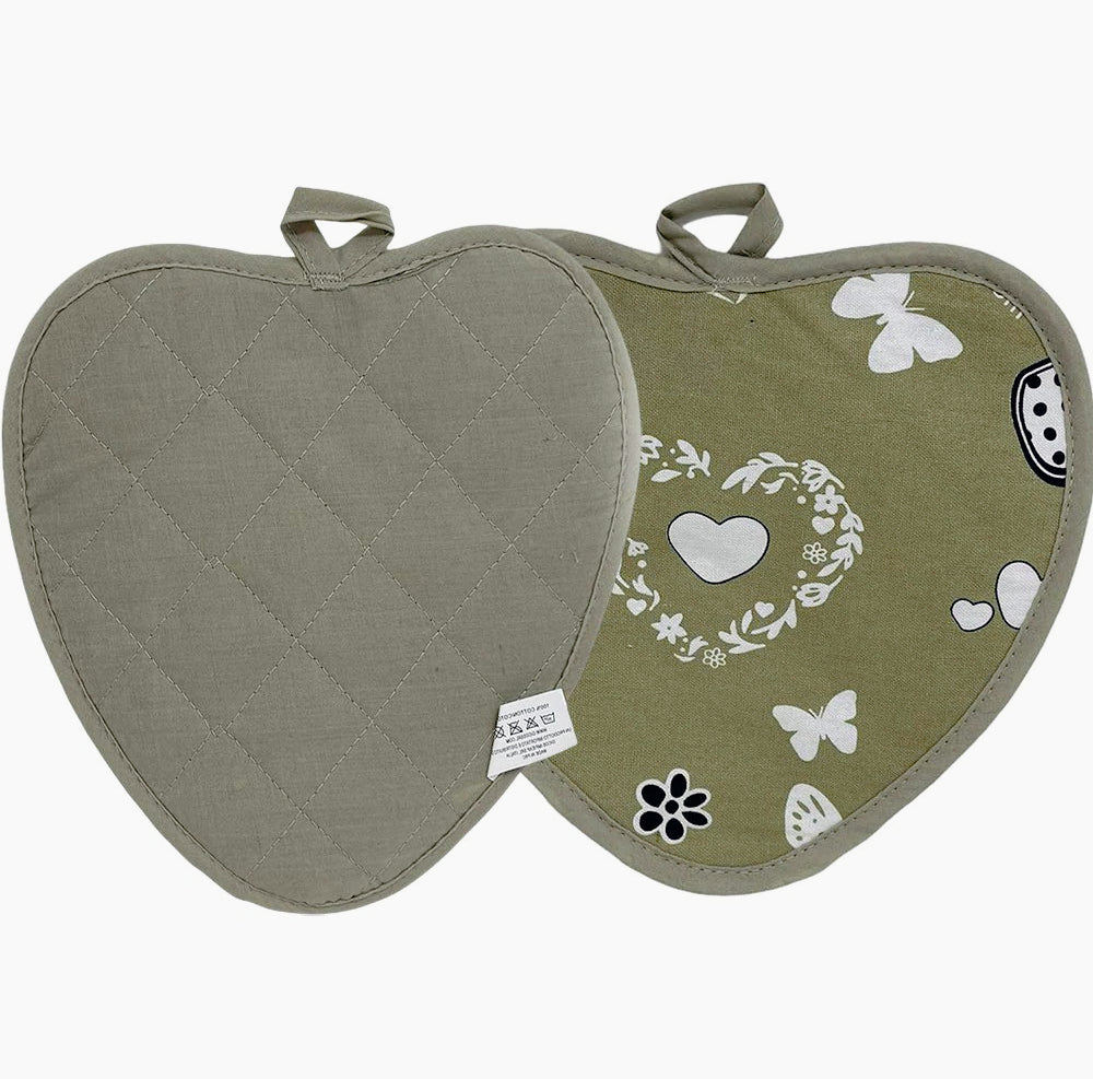 Set presina e guanto da cucina in cotone imbottito isolante - ambraled