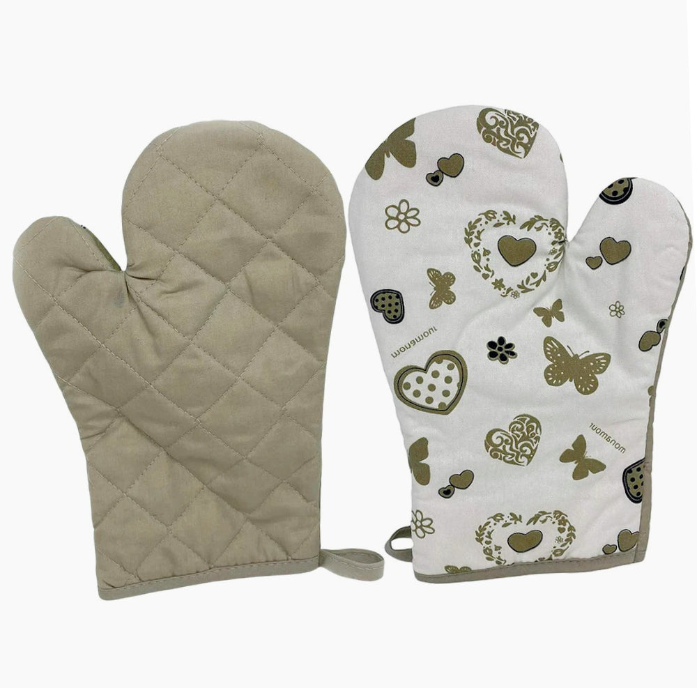 Set presina e guanto da cucina in cotone imbottito isolante - ambraled