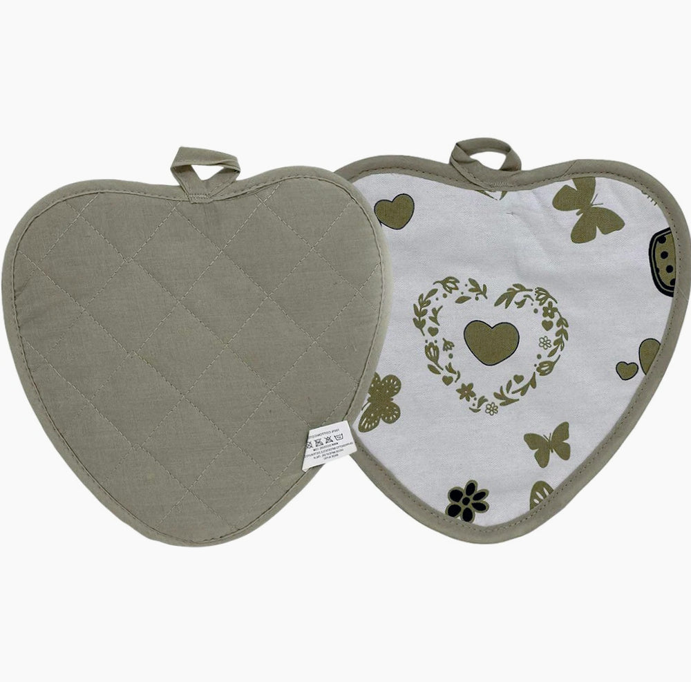 Set presina e guanto da cucina in cotone imbottito isolante - ambraled