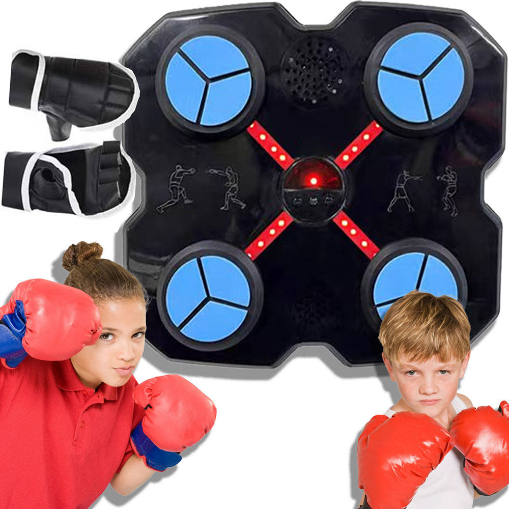 Punching Ball elettrico ricaricabile – Con luci LED, musica Bluetooth e cassa illuminata