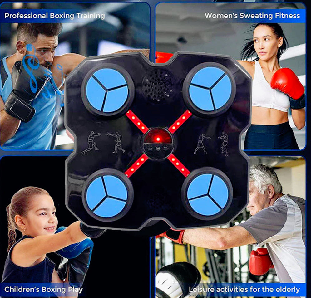 Punching Ball elettrico ricaricabile – Con luci LED, musica Bluetooth e cassa illuminata